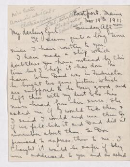 Letter, 19 November 1911