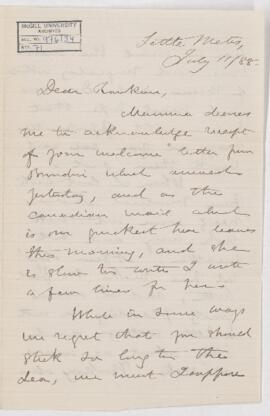 Letter, 11 July 1888