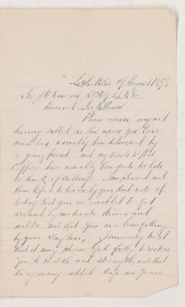 Letter, 19 August 1898