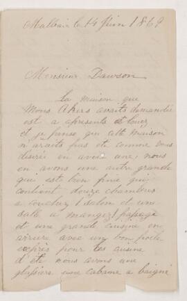 Letter, 14 June 1869
