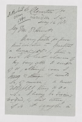 Letter, 16 May 1881