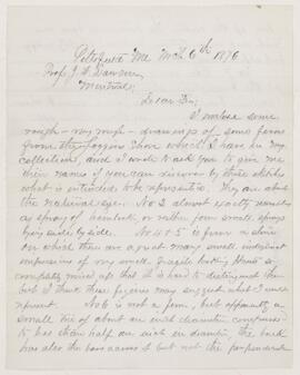 Letter, 6 March 1876