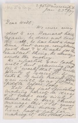 Letter, 22 January 1909