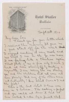 Letter, 12 September 1910