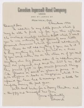 Letter, 25 December 1925