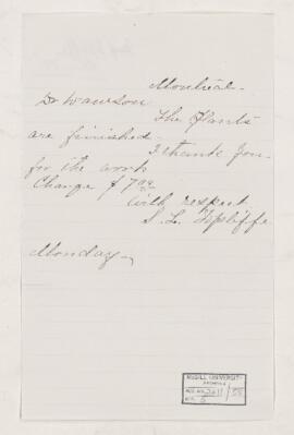 Letter,  January 1878