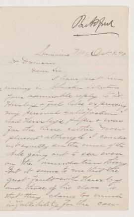 Letter, 8 October 1890