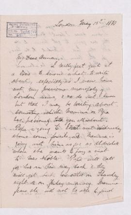 Letter, 15 May 1870