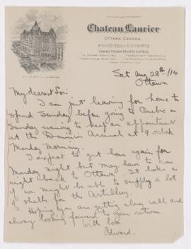 Letter, 29 August 1914