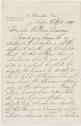 Letter, 2 February 1889