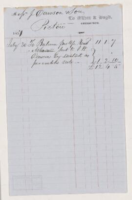 Account, 30 July 1857