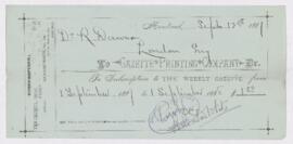 Receipt, 12 September 1887