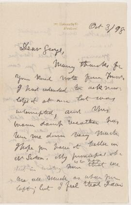 Letter, 3 October 1898