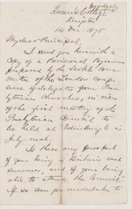 Letter, 14 December 1875