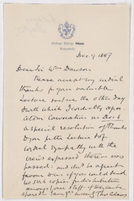 Letter, 9 December 1887