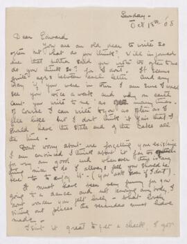 Letter, 18 October 1908