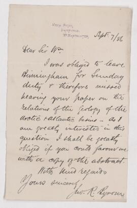 Letter, 7 September 1886