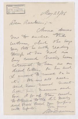 Letter, 23 May 1886