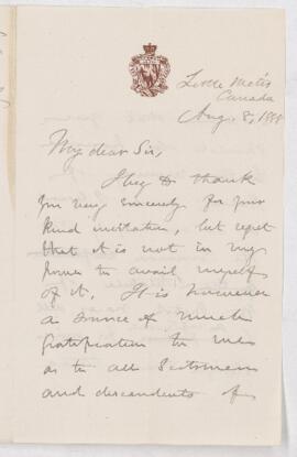 Letter, 8 August 1888