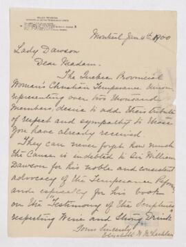 Letter, 4 January 1900