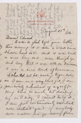 Letter, 23 August 1912