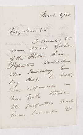 Letter, 2 March 1880