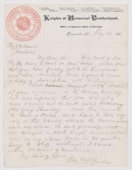 Letter, 9 February 1883