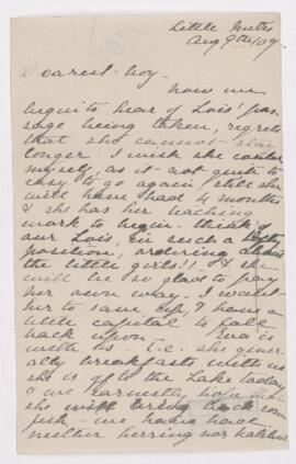 Letter, 9 August 1907