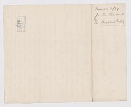 Letter from J.B. Burland to B.J. Harrington, written from Montreal.