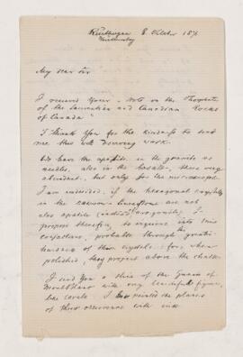 Letter, 8 October 1876