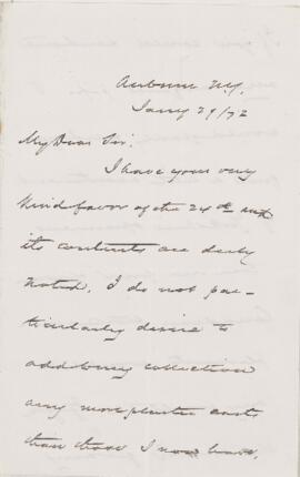 Letter, 29 January 1872