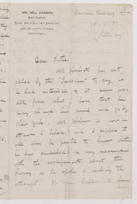 Letter, 18 March 1882