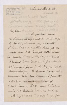 Letter, 11, 14 and 15 February 1872