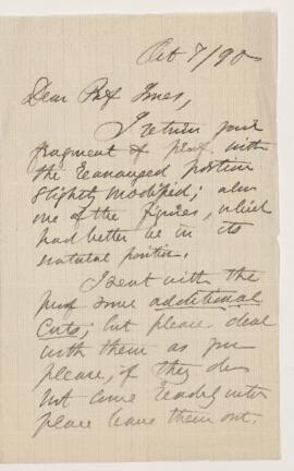 Letter, 7 October 1890