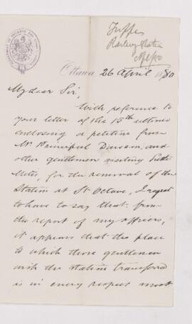 Letter, 26 April 1880