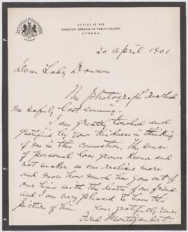 Letter, 20 April 1901