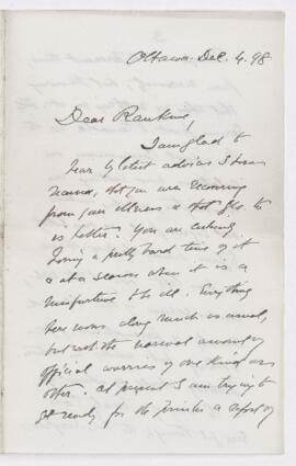 Letter, 4 December 1898