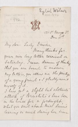 Letter, 12 January