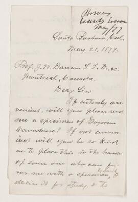 Letter, 21 May 1877