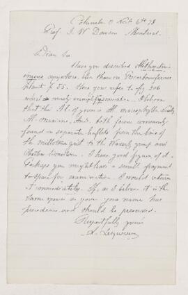 Letter, 6 November 1878