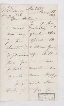 Letter, 19 January 1856