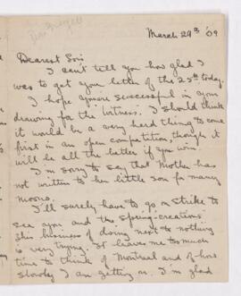 Letter, 29 March 1909