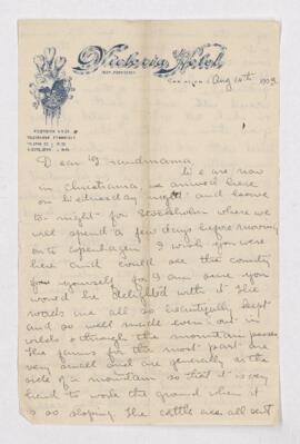 Letter, 14 August 1903