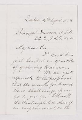 Letter, 19 April 1883