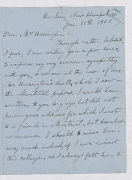 Letter, 12 January 1908