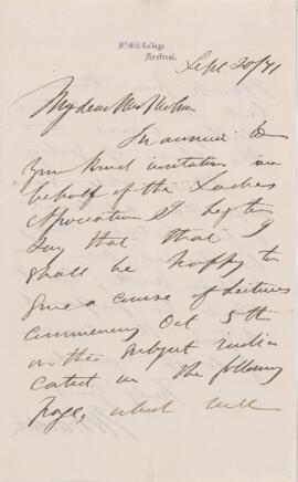 Letter, 20 September 1871