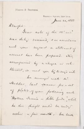 Letter, 22 June 1888