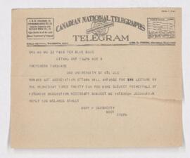 Telegram from Mary P. Dougherty