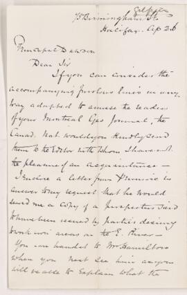 Letter from E. Gilpin