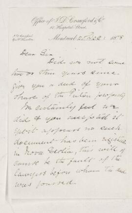 Letter, 25 December 1878